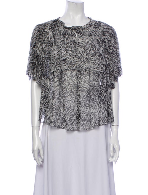 Isabel Marant Silk Printed Blouse Grey