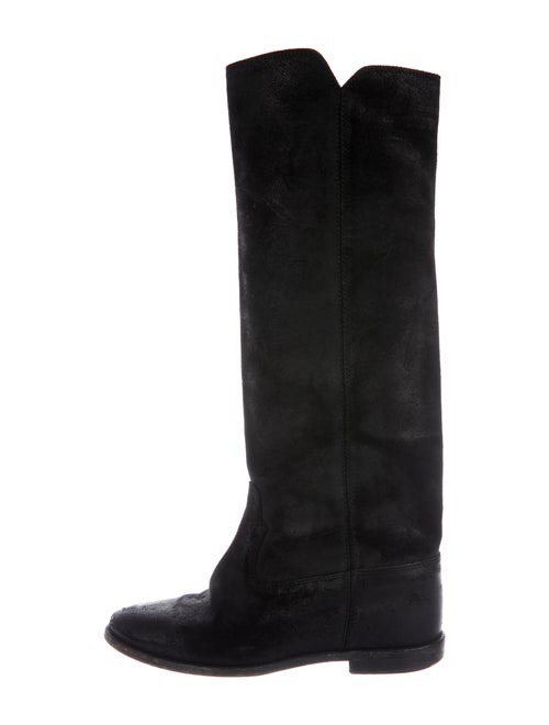 Isabel Marant Suede Riding Boots Black