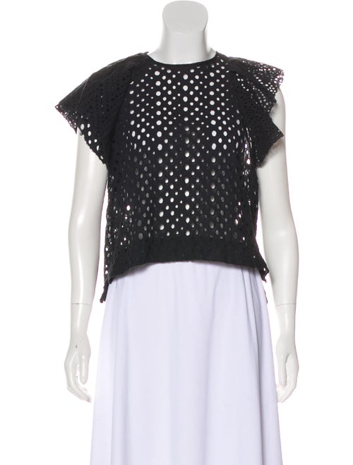 Isabel Marant Eyelet Lace Top Black