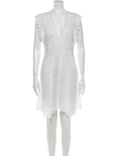 Isabel Marant Lace Pattern Knee-Length Dress White