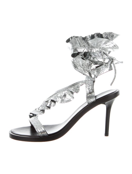 Isabel Marant Leather Ruffle Embellishment Sandals