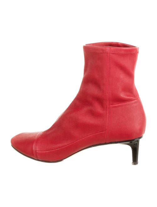 Isabel Marant Leather Sock Boots Red