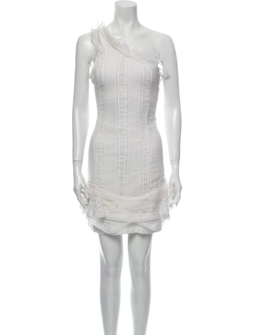 Isabel Marant One-Shoulder Mini Dress White