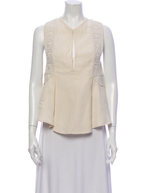 Isabel Marant Linen V-Neck Blouse