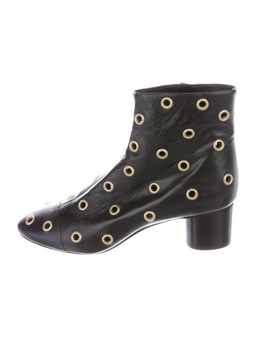 Isabel Marant Leather Lace-Up Boots Black