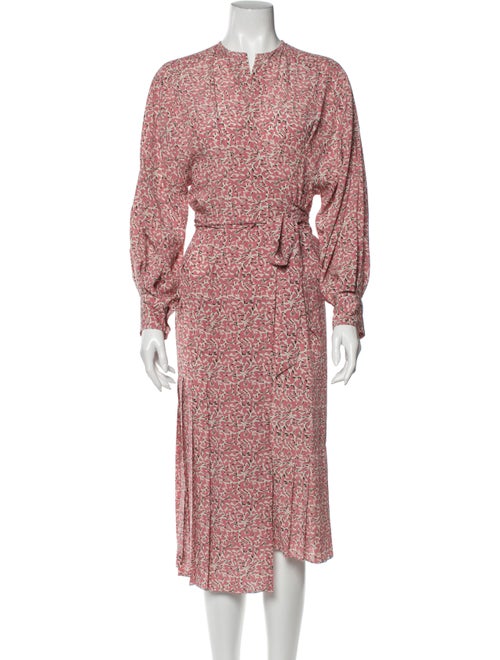 Isabel Marant Silk Midi Length Dress Pink