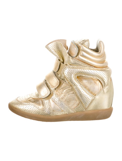 Isabel Marant Wedge Sneakers Gold