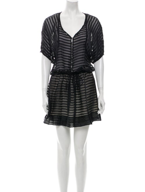 Isabel Marant Silk Mini Dress Black