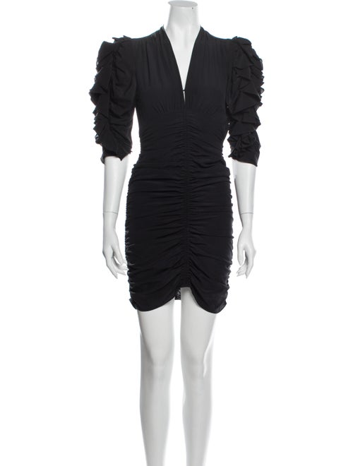 Isabel Marant Silk Mini Dress Black