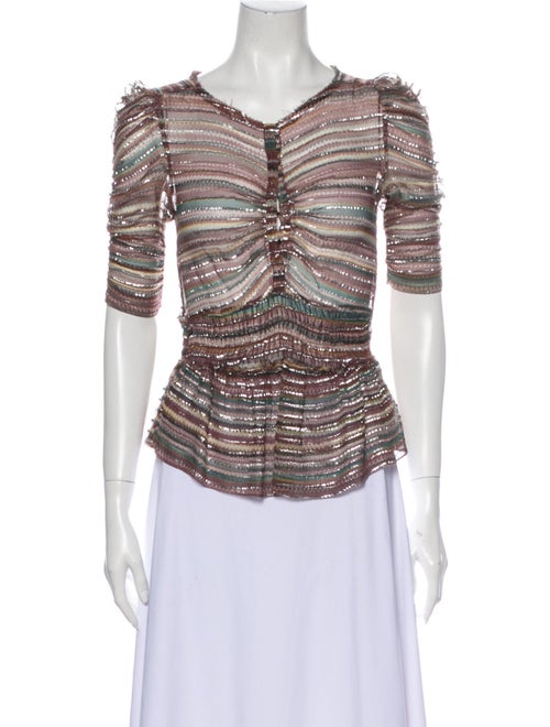 Isabel Marant Silk Striped Top