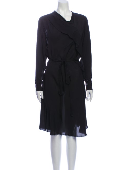 Isabel Marant Silk Knee-Length Dress Black