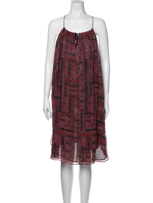 Isabel Marant Silk Knee-Length Dress Pink