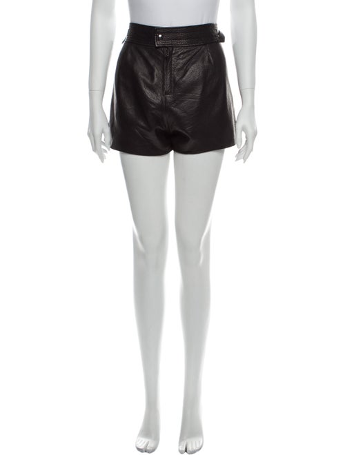 Isabel Marant Leather Mini Shorts Black