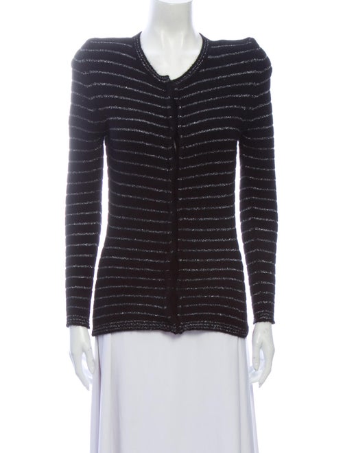Isabel Marant Angora Striped Sweater Black