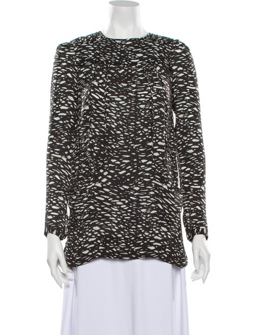 Isabel Marant Silk Animal Print Blouse Black
