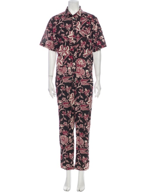 Isabel Marant Floral Print Jumpsuit Brown