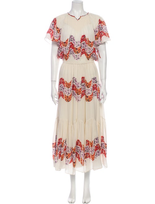 Isabel Marant Silk Long Dress White