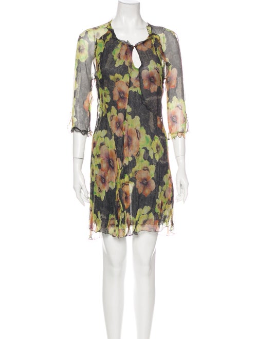Isabel Marant Silk Mini Dress Black