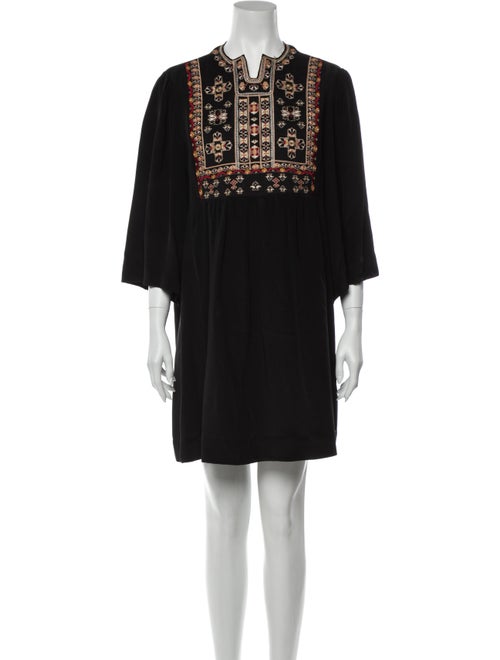Isabel Marant Silk Mini Dress Black