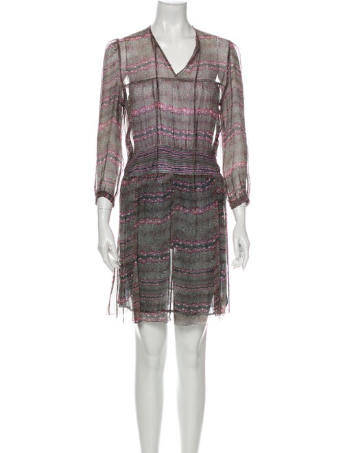 Isabel Marant Silk Mini Dress Brown