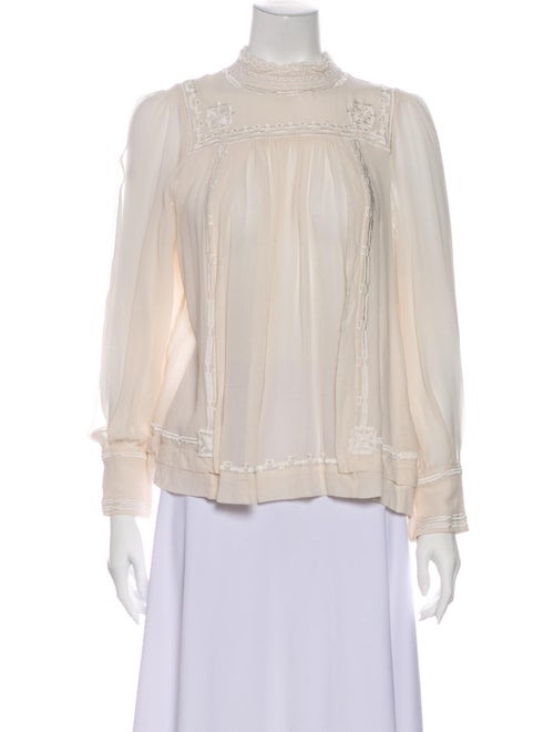 Isabel Marant Silk Mock Neck Blouse
