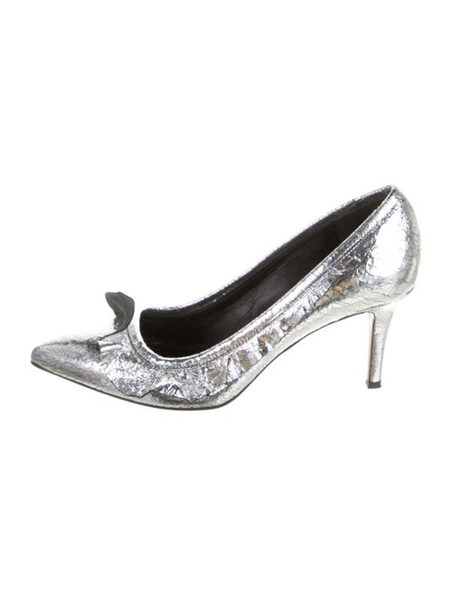 Isabel Marant Leather Ruffle Embellishment Pumps M