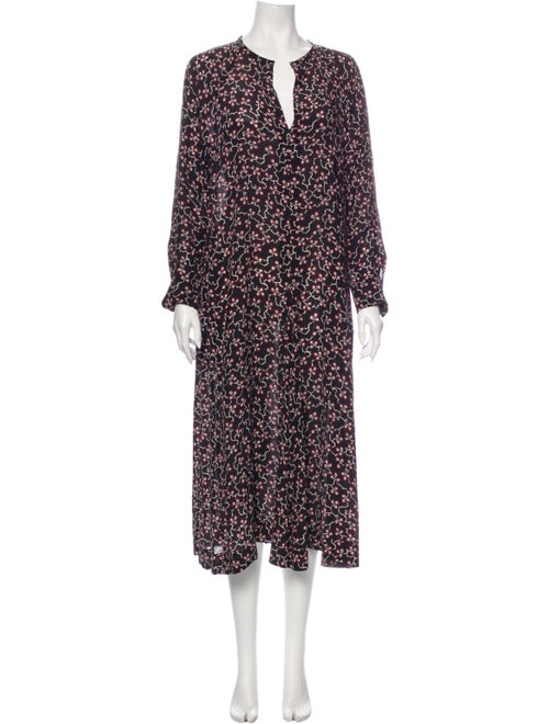 Isabel Marant Silk Long Dress Black