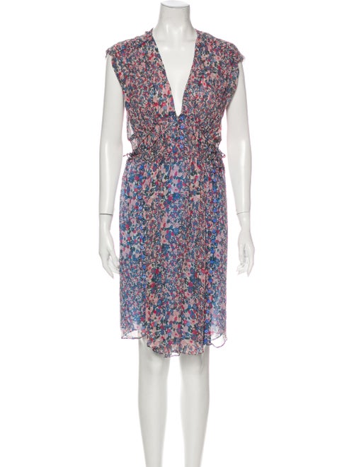 Isabel Marant Silk Knee-Length Dress Pink