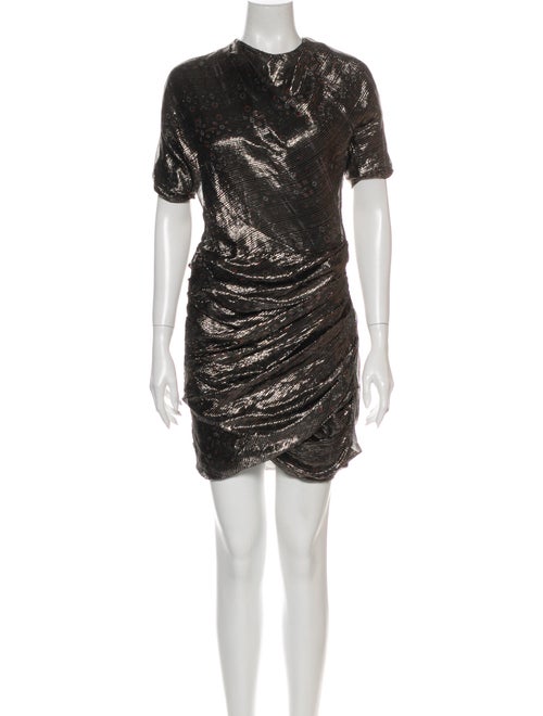 Isabel Marant Silk Mini Dress Black