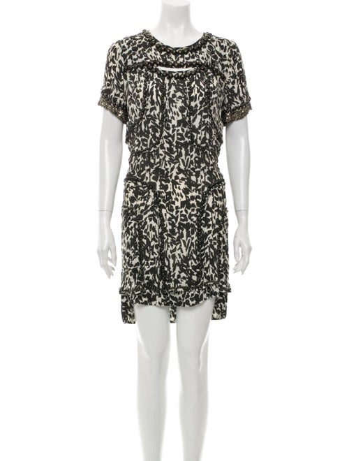 Isabel Marant Silk Mini Dress Black