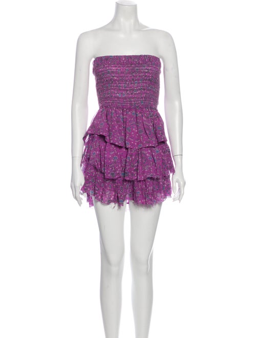 Isabel Marant Silk Mini Dress Purple