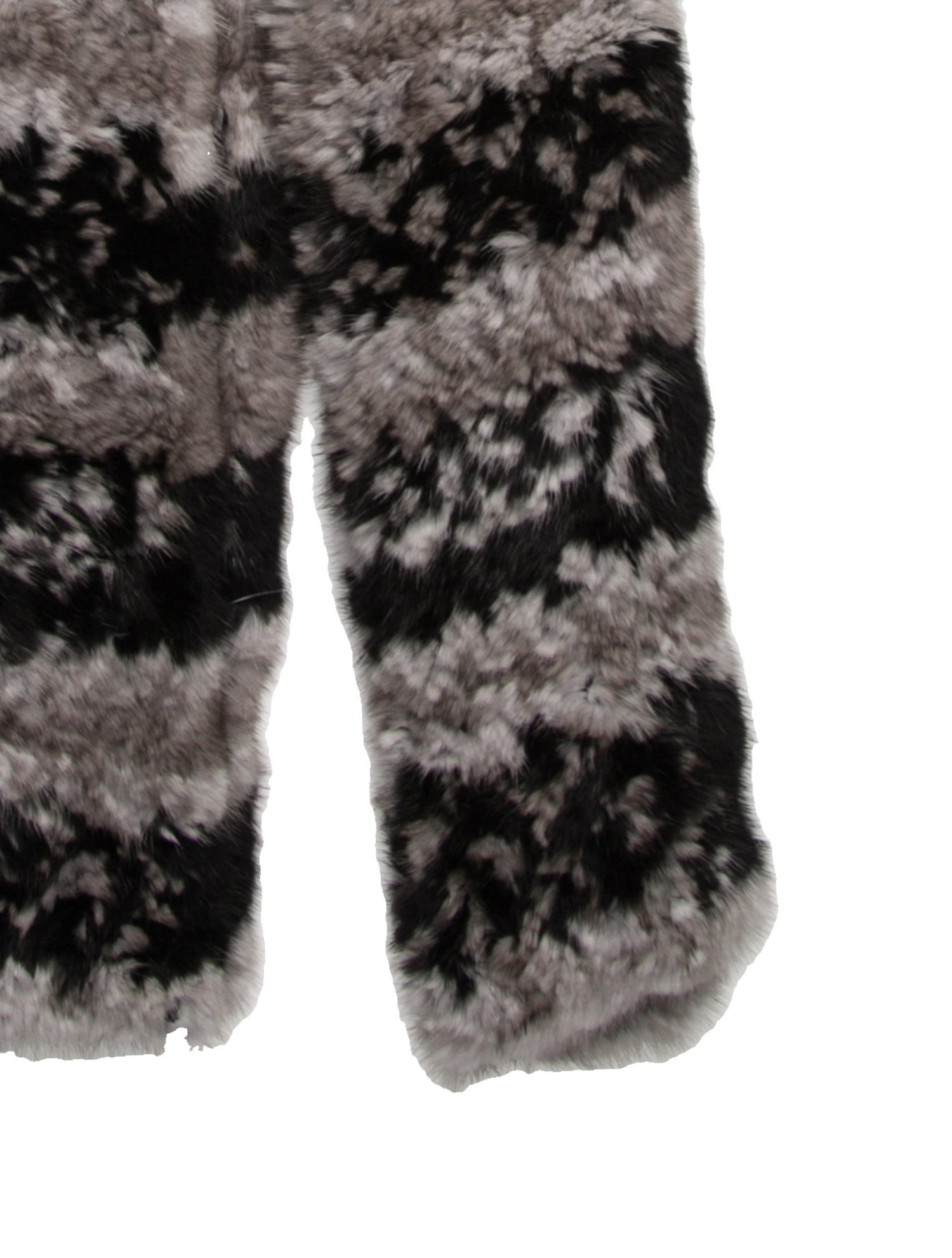 Isaac Mizrahi Fur Striped Scarf