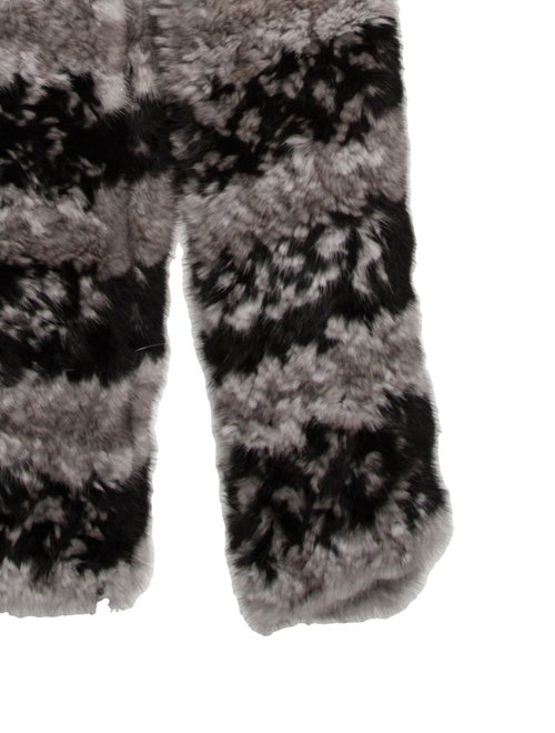 Isaac Mizrahi Fur Striped Scarf