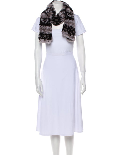 Isaac Mizrahi Fur Striped Scarf