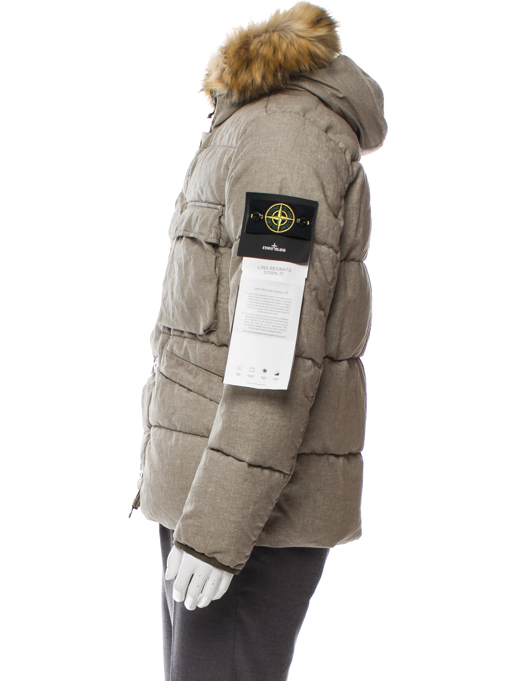 Stone Island Lino Resinato Down-TC Jacket w/ Tags - Green
