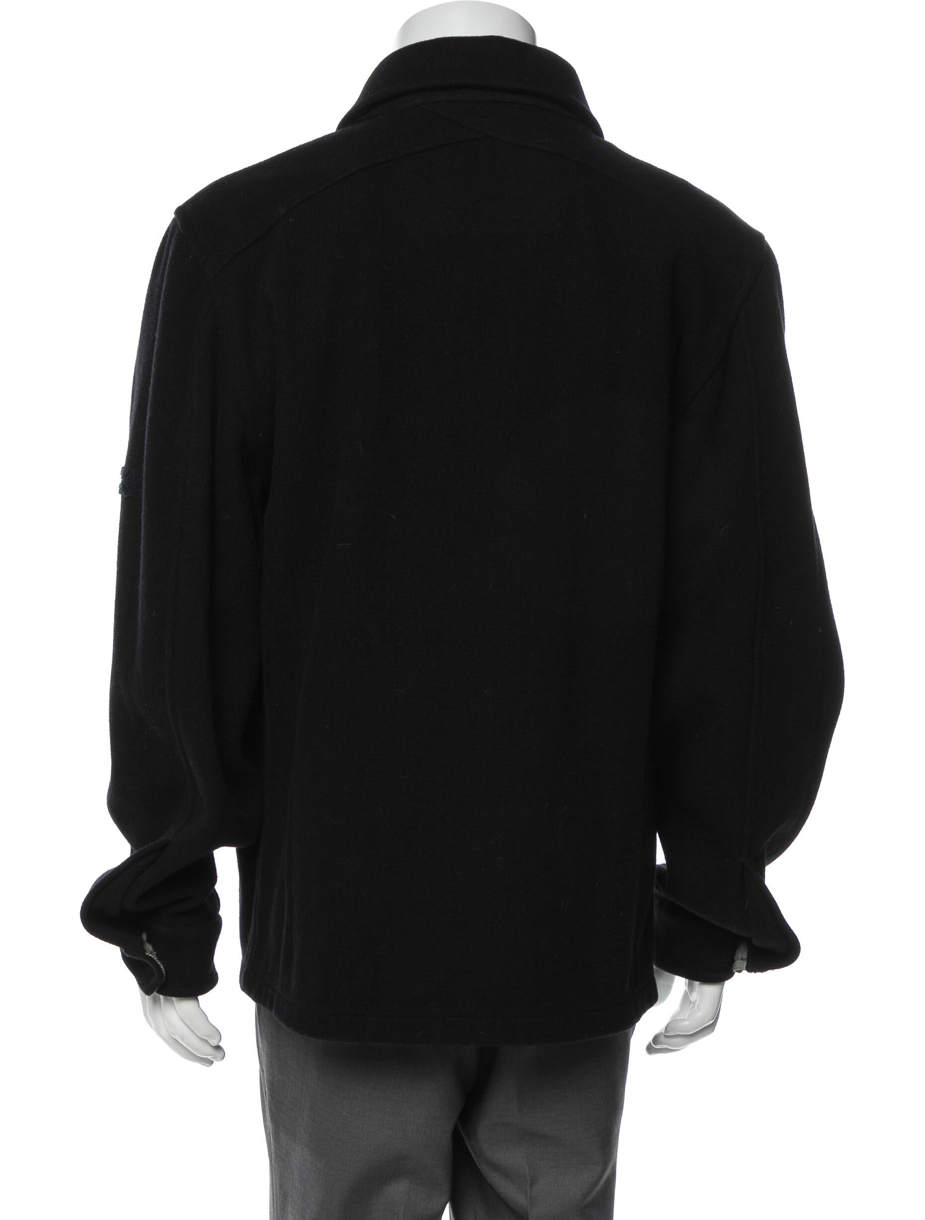 stone island black denim jacket