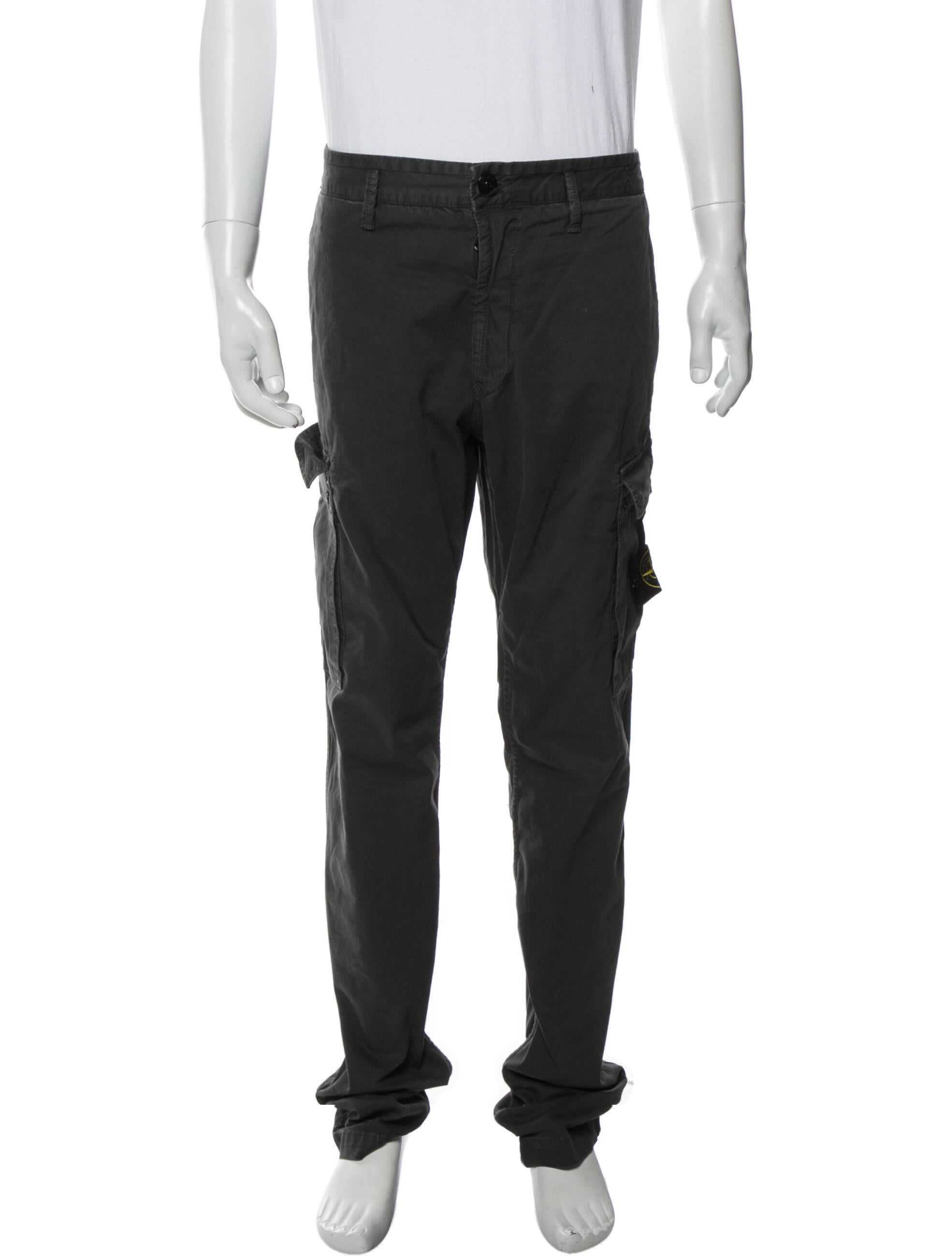 Stone Island Cargo Pants Grey, 12" Rise Pants, Clothing ISD27469