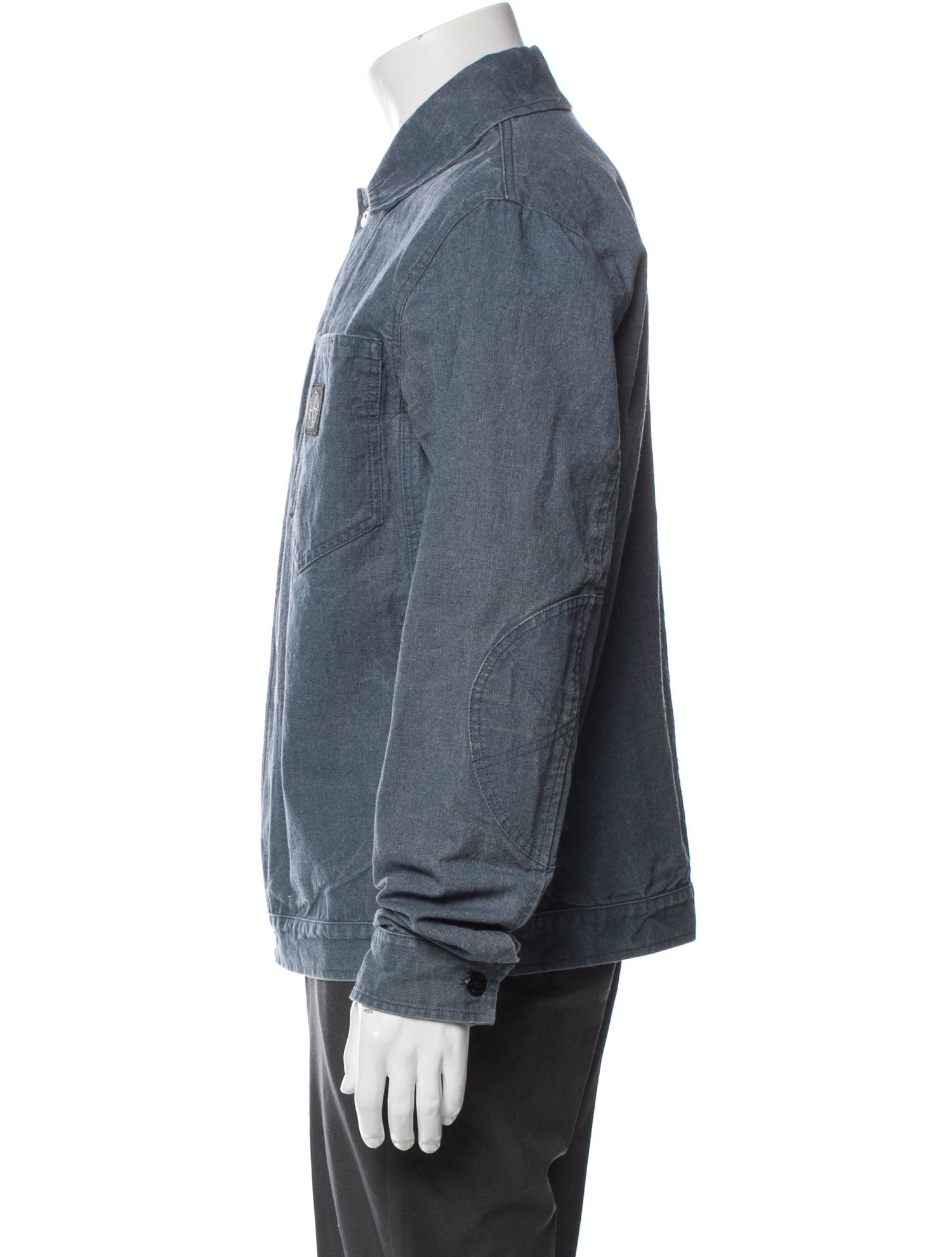 Stone Island Men's Denim Jacket Blue