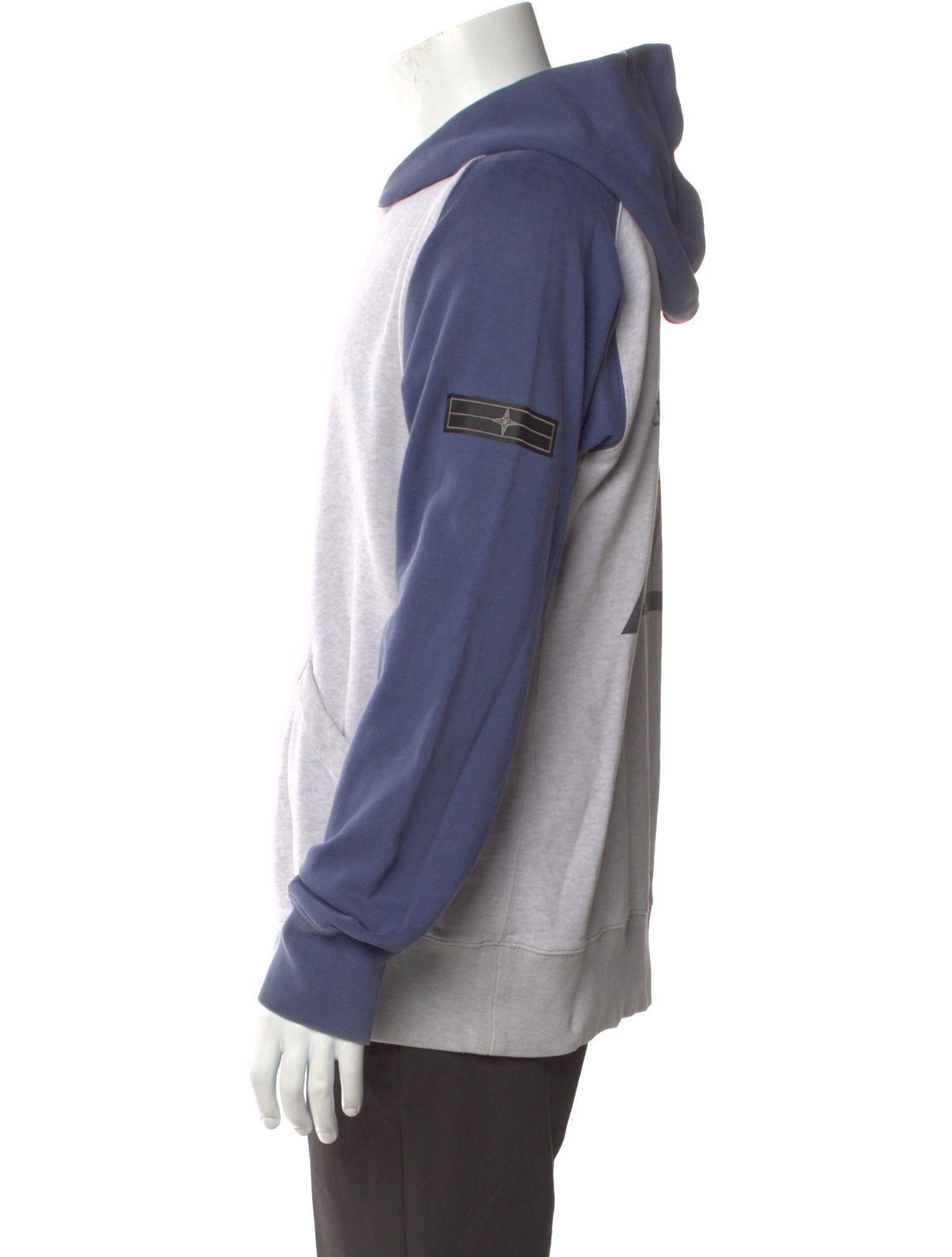 Stone Island Colorblock Pattern Crew Neck Hoodie