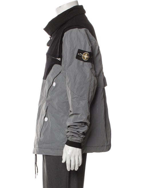 Stone Island Colorblock Pattern Denim Jacket