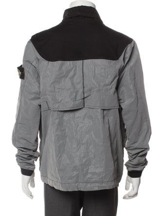 Stone Island Colorblock Pattern Denim Jacket