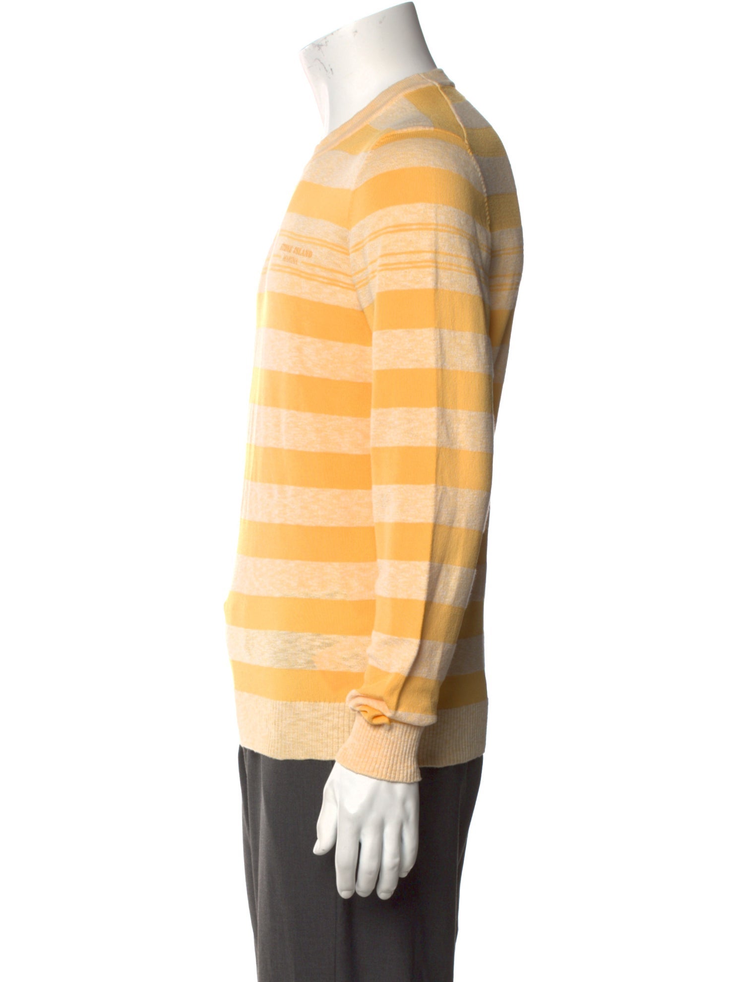 Stone Island Striped Crew Neck Sweatshirt