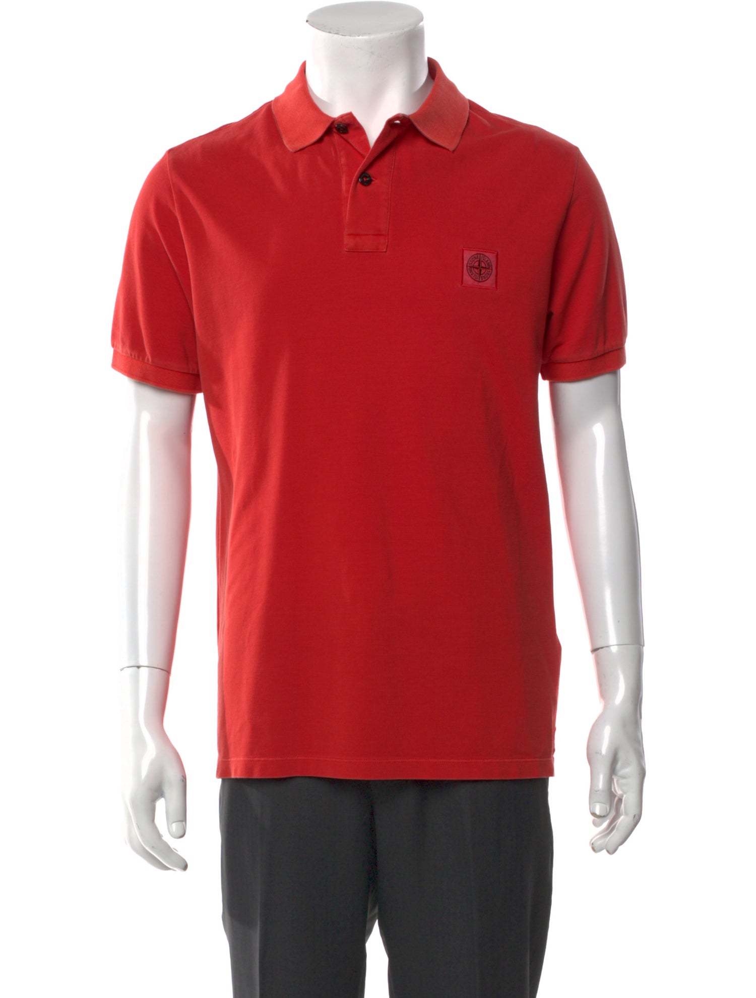Stone Island Collar Short Sleeve Polo Shirt