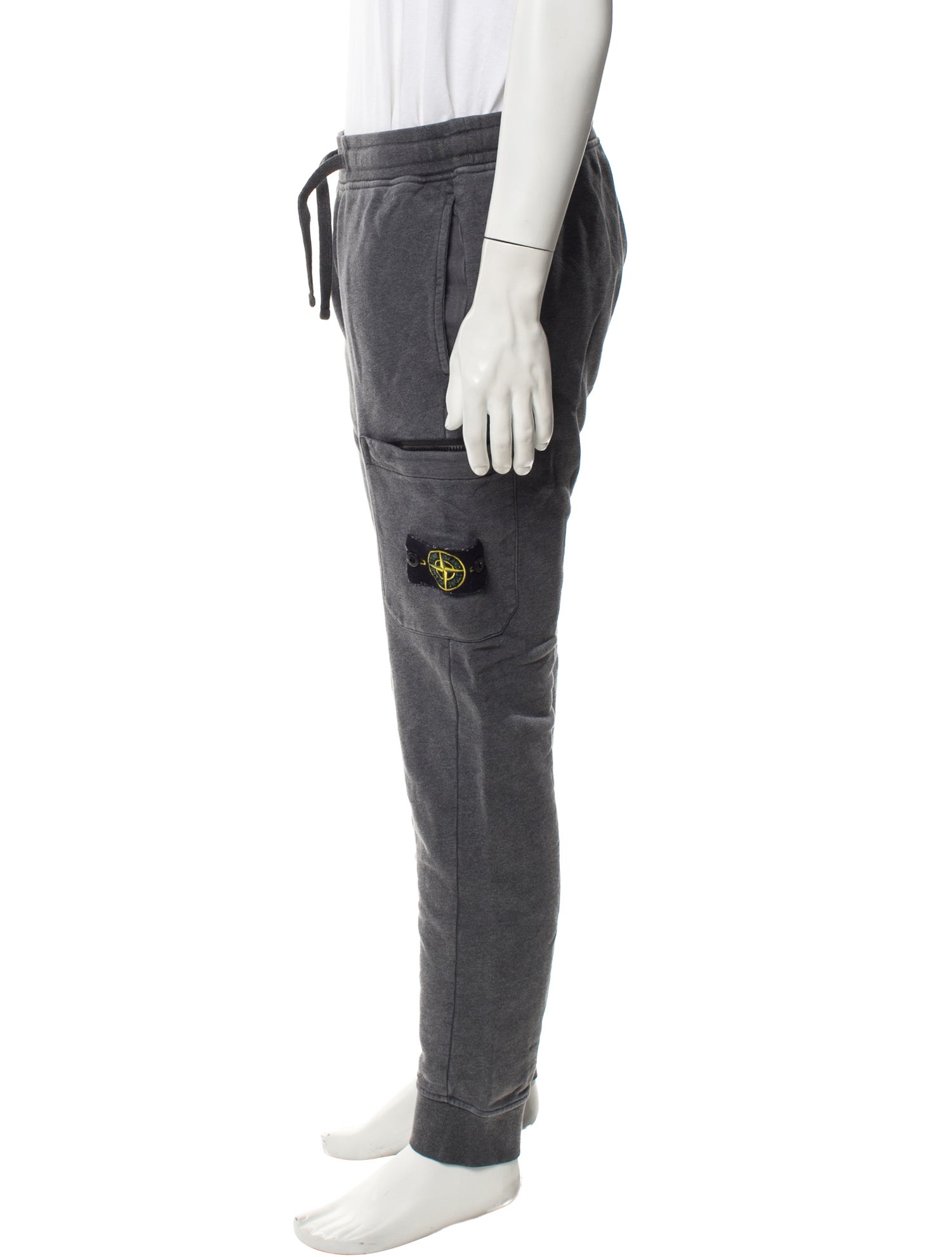 Stone Island Logo Patch Contrast Stitched Cargo Lounge Bottoms