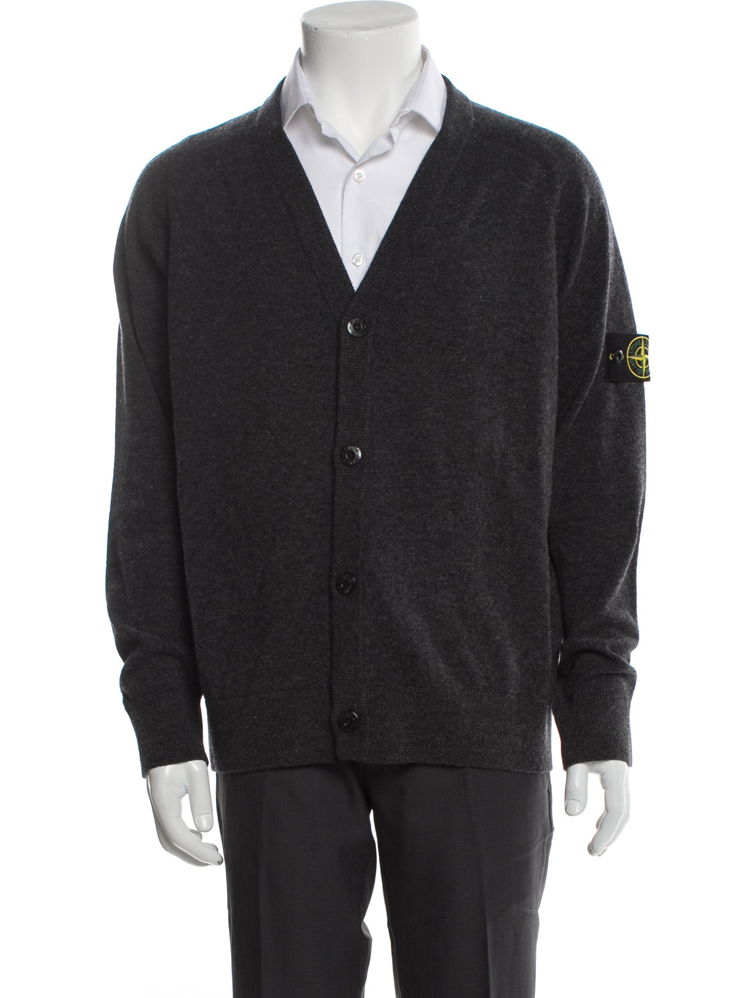 Stone Island Virgin Wool V-Neck Cardigan w/ Tags