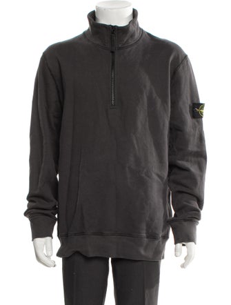 Stone Island 2021 Quarter Zip Pullover Sweatshirt
