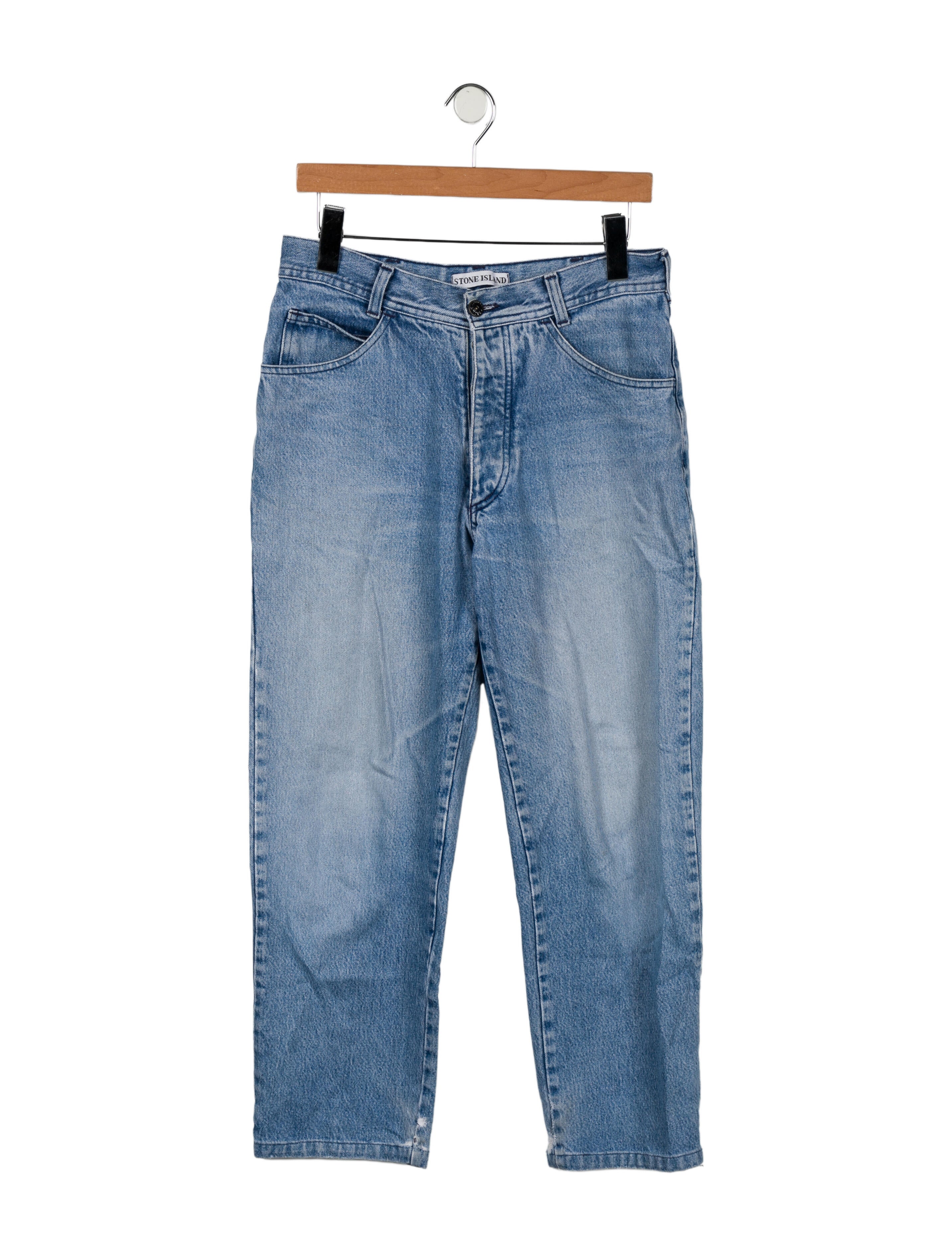 Stone Island Mid-Rise Straight Leg Jeans