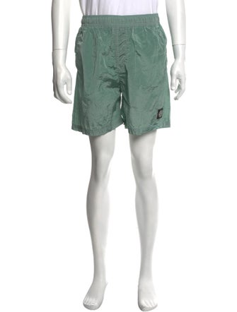 Stone Island Embroidered Accent Swim Trunks