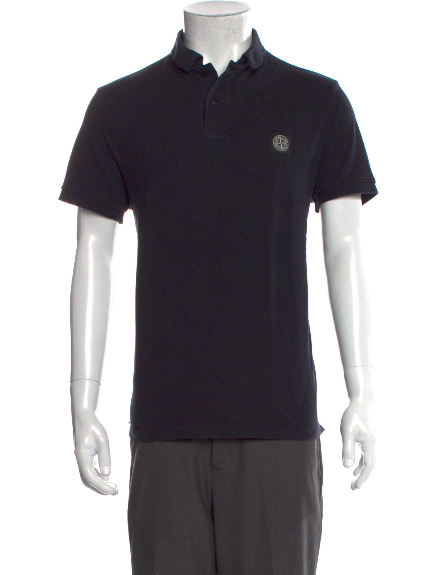 Stone Island Collar Short Sleeve Polo Shirt