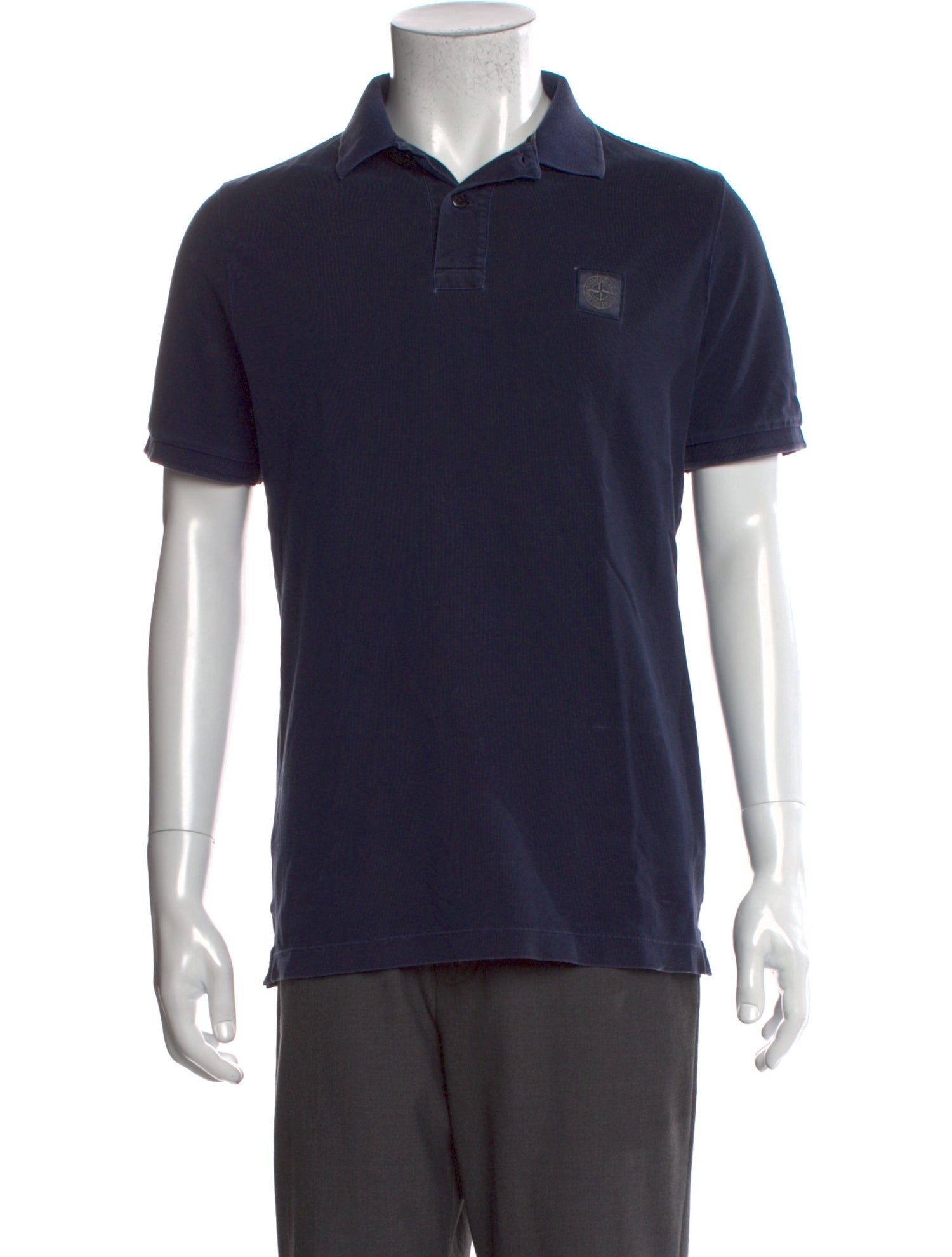 Stone Island Collar Short Sleeve Polo Shirt